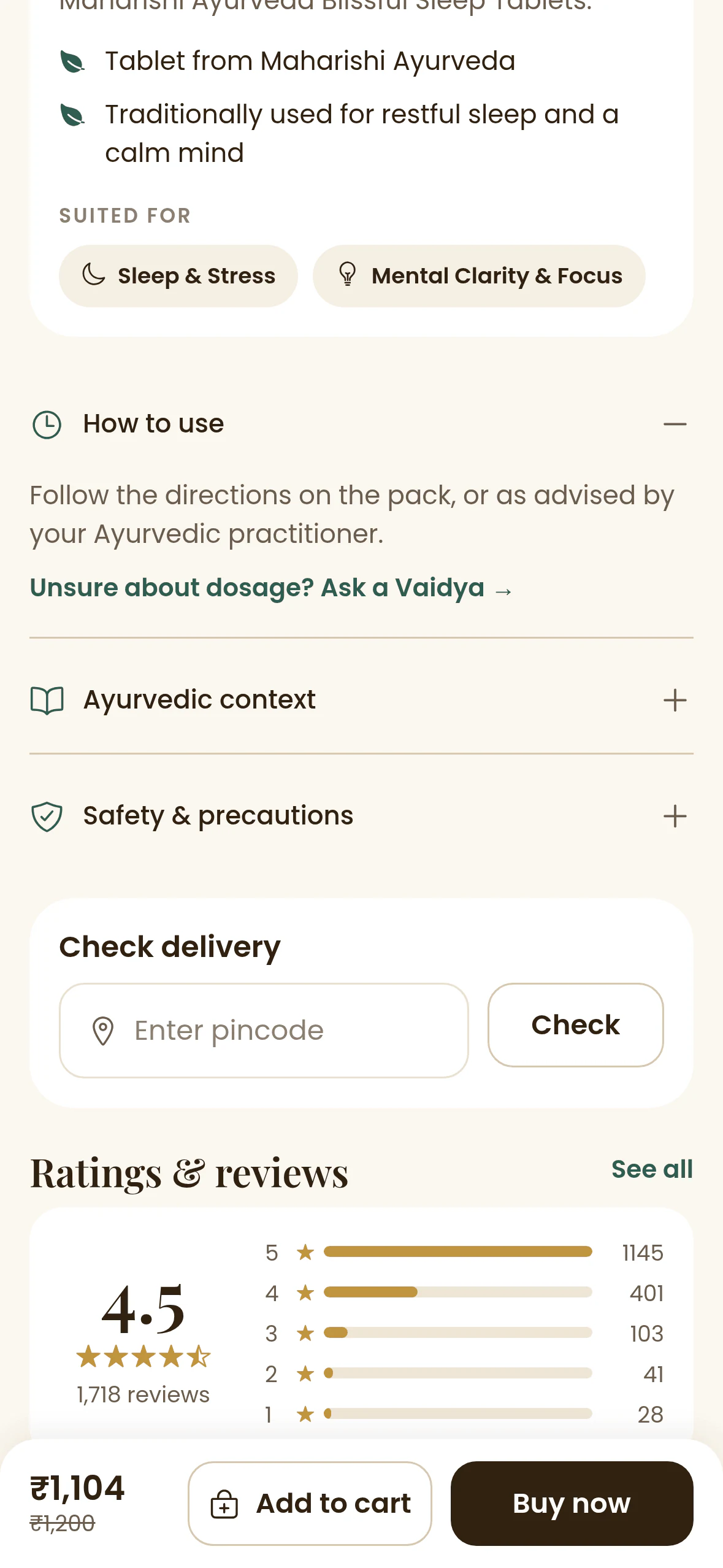 Maharishi Ayurveda: Product details. How to use, reviews and add to cart.