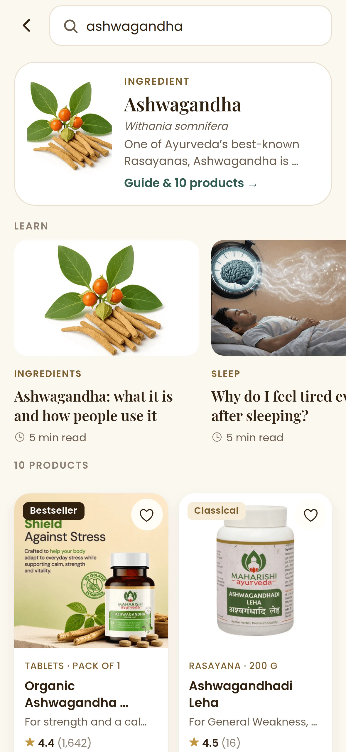 Maharishi Ayurveda: Search. An ingredient guide, articles and products.