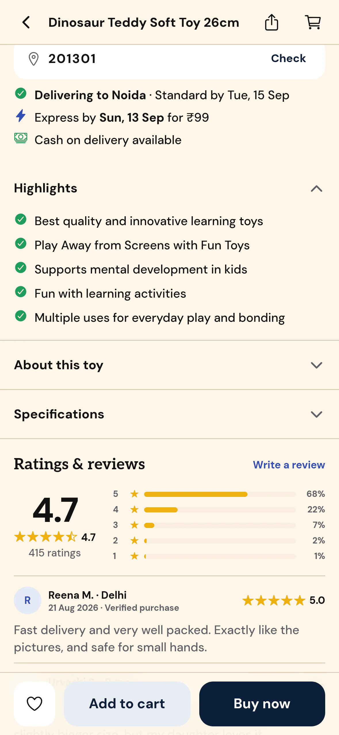 Toys Cartel: Product details. Delivery check, highlights and reviews.